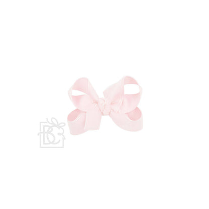 LAYERED ORGANZA/GROSGRAIN BOW ON CLIP: 5.5" Huge - 2.25" Ribbons on Alligator Clip / WHITE