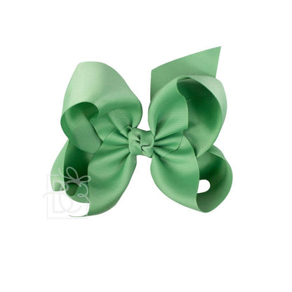 Signature Grosgrain Bow on Clip (New Colors): Baby Blue / 4.5" Large - 1.5" Ribbon on Alligator Clip