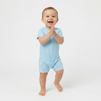 Harbor Gingham Short Sleeve & Shorts Bamboo Sleeper