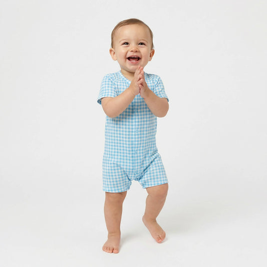 Harbor Gingham Short Sleeve & Shorts Bamboo Sleeper