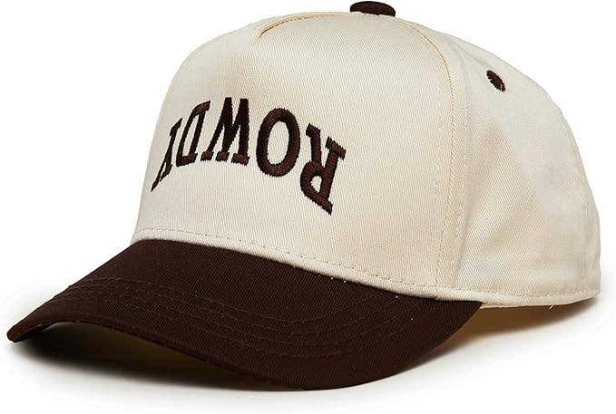 Kids/Baby 2-Tone Cap: Rowdy Upside Down - Brown/Beige: Infant (0-12 Months)