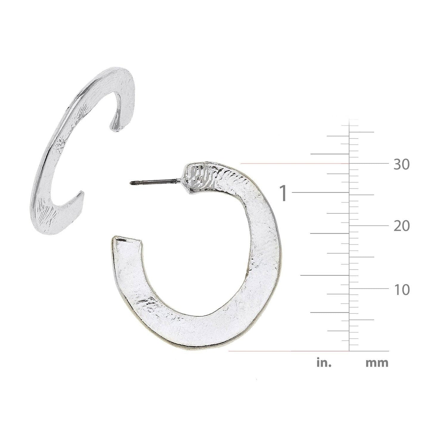 Small Hammered Hoops: Gold