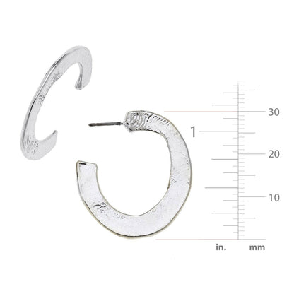 Small Hammered Hoops: Gold