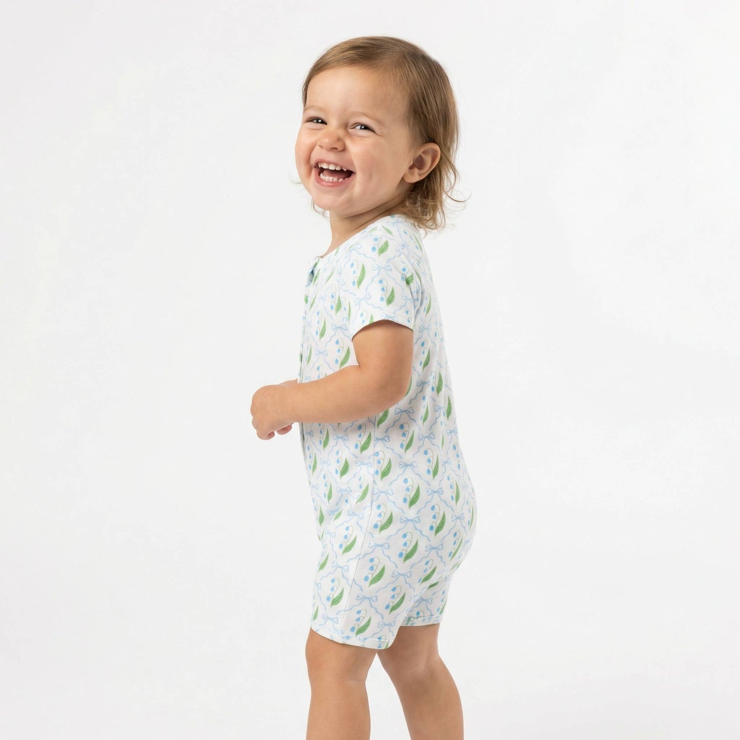 Bluebell Bows Short Sleeve & Shorts Bamboo Sleeper