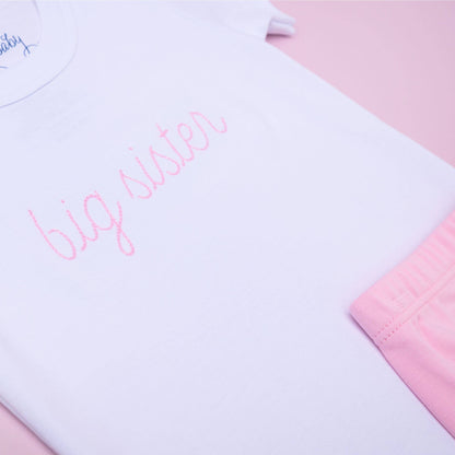 Big Sister Embroidered Short Pajamas: 5 - Persnickety Shop