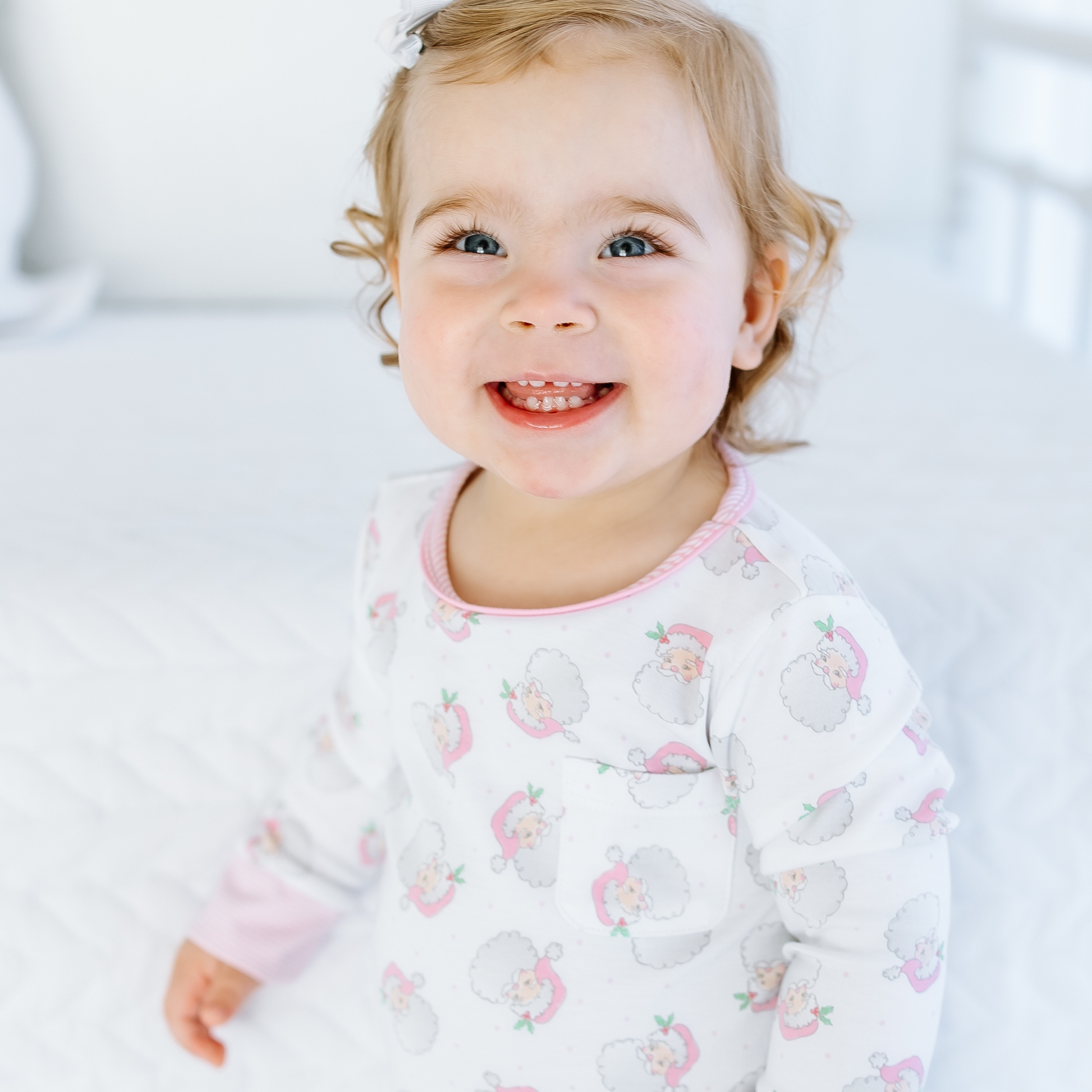 Santa Baby Long Sleeve Nightdress - Pink: 2T - Persnickety Shop