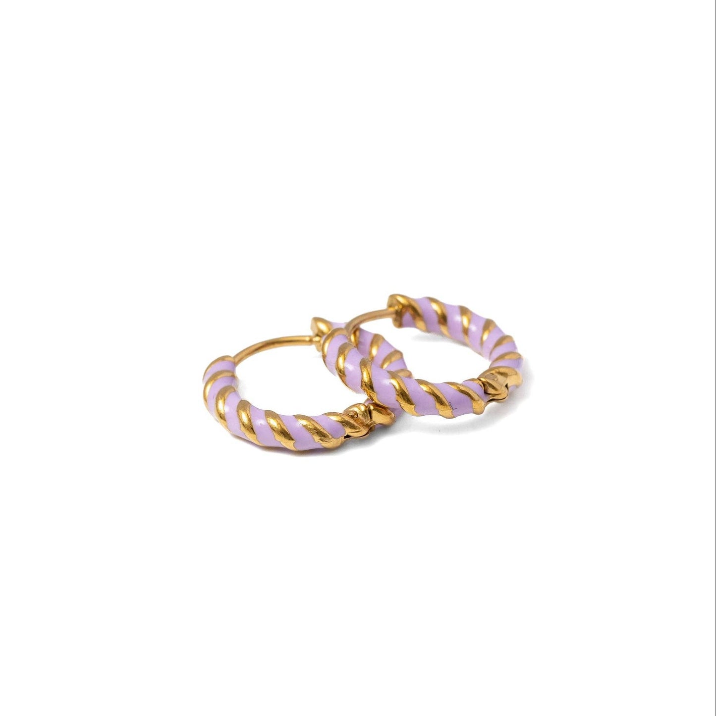 Braided Hoop Earrings - Hypoallergenic, Girl Gift: Blue / Pair