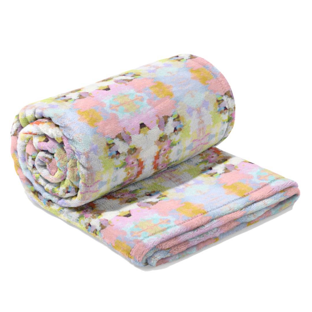 Laura Park Brooks Avenue Pink Fleece Blanket: One Size