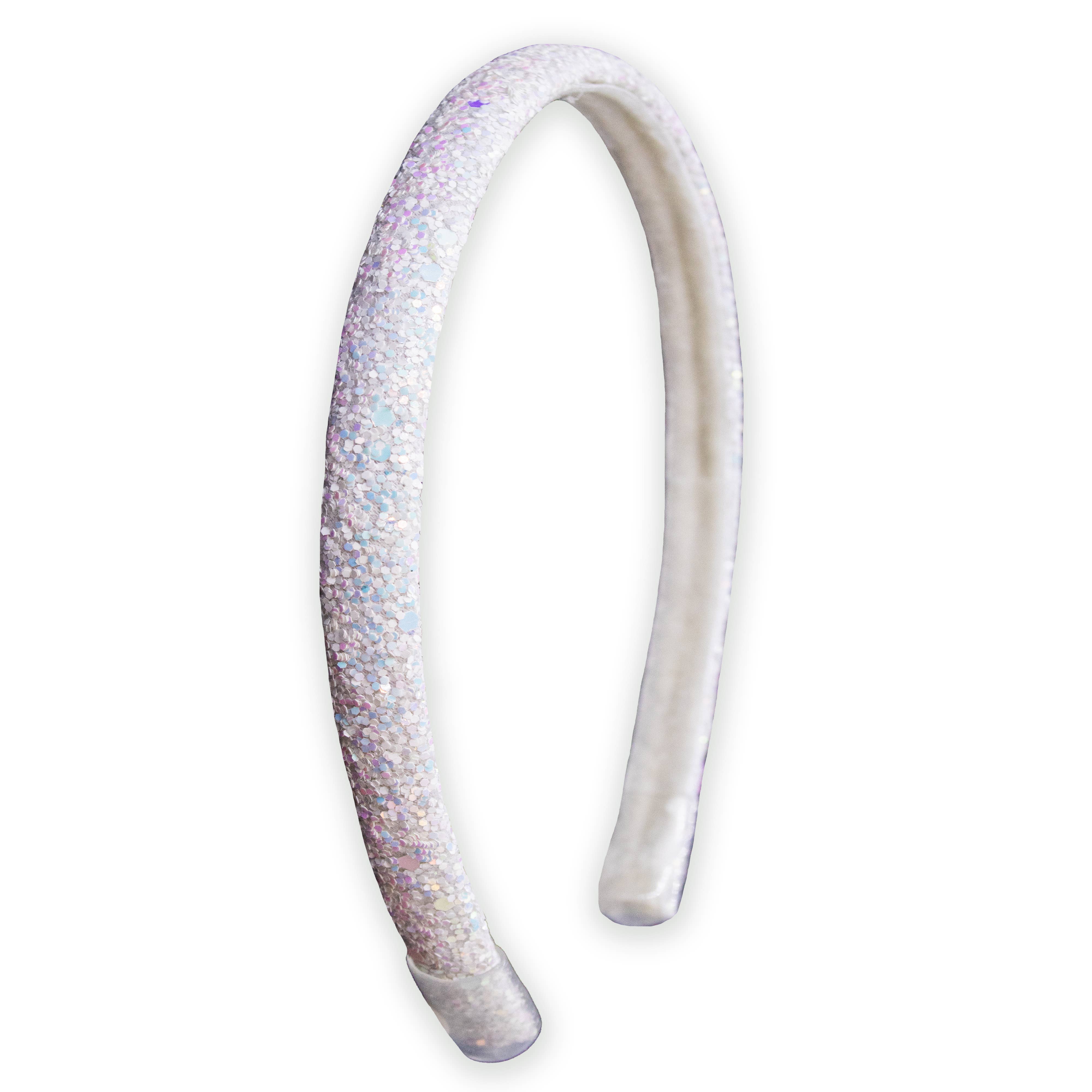 Thin Glitter Headband - Padded Hair Bands: Pink