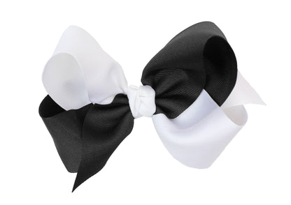 COLLEGIATE CRISSCROSS BOWS: WHITE/ CRANBERRY / 6.5" JUMBO