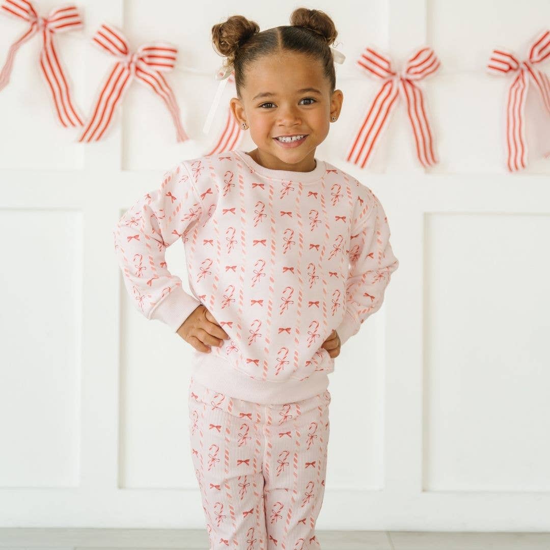 Sweet Wink Candy Cane Lane Christmas Girl's  Flare Legging - Persnickety Shop