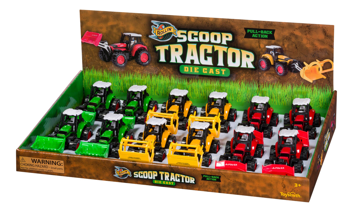 Rollin' Scoop Tractor-Toy Tractor, Farm Toys, Die Cast