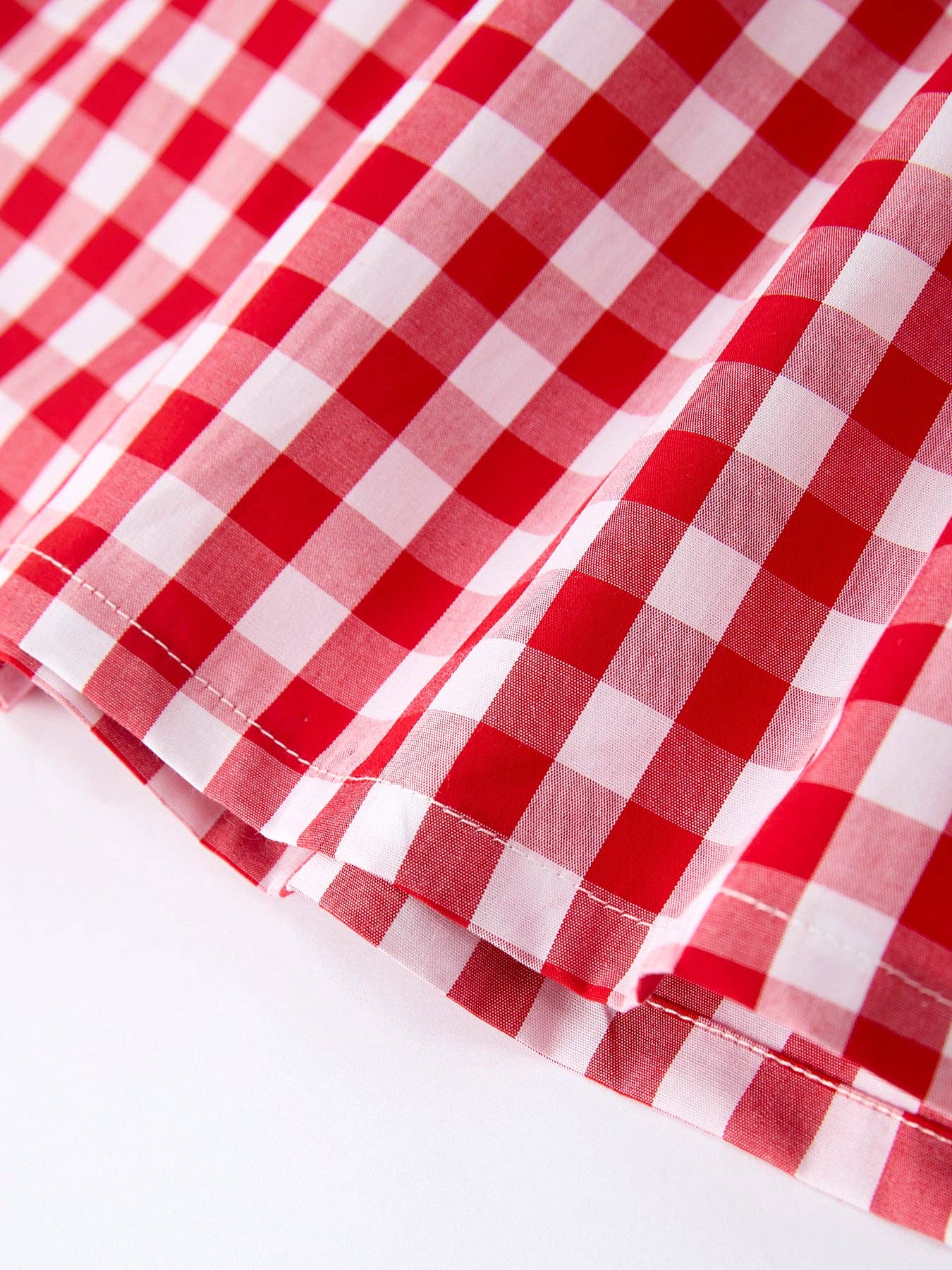 Summer Plaid Smocked Ruffle Girl Dress Sibling Outfits: 4 - Persnickety Shop