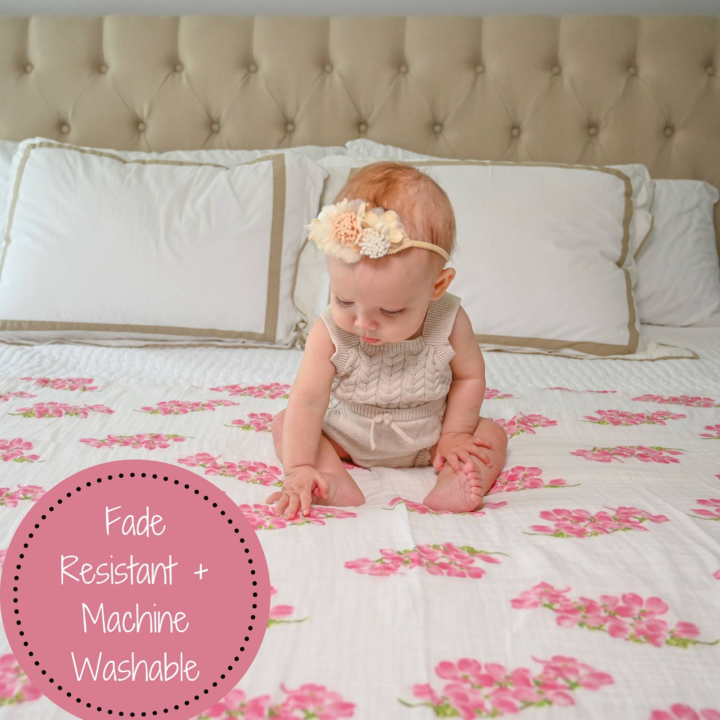 Dogwoods In Bloom Baby Swaddle Blanket - Persnickety Shop