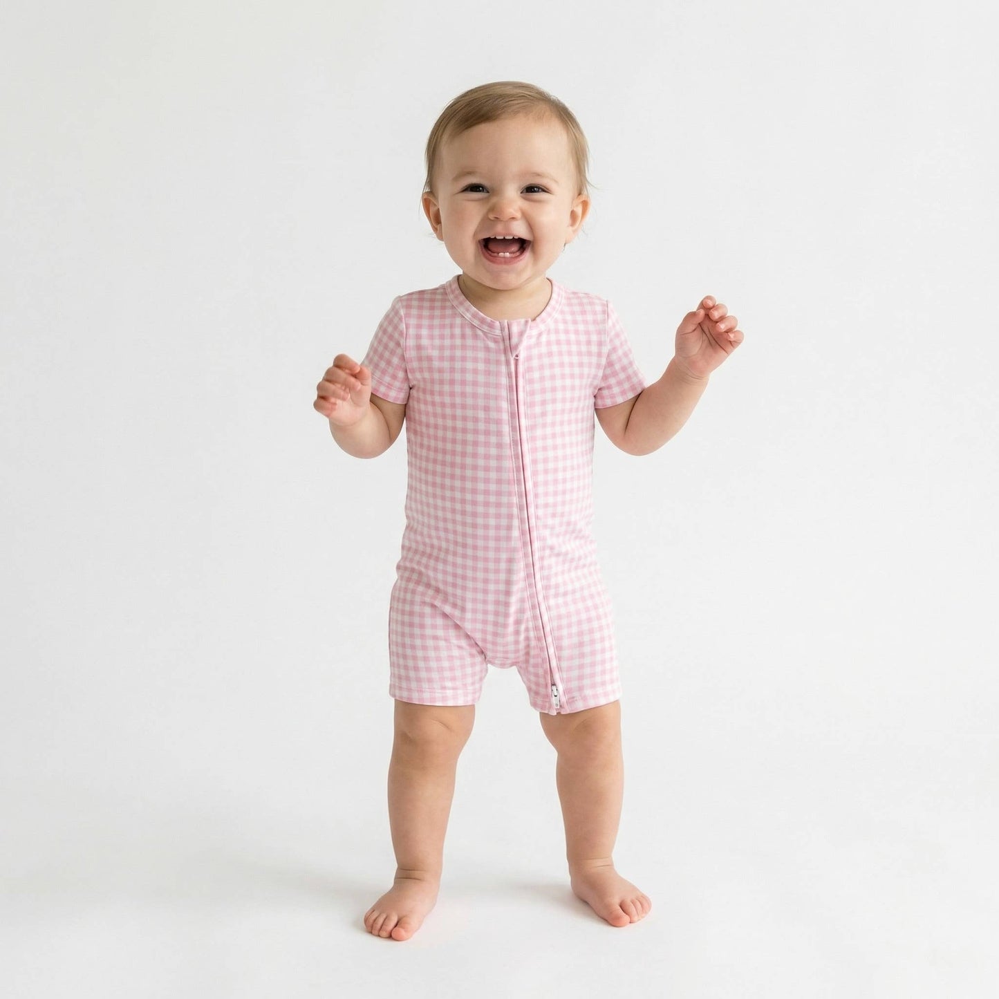 Sugar Gingham Short Sleeve & Shorts Bamboo Sleeper