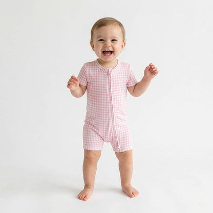 Sugar Gingham Short Sleeve & Shorts Bamboo Sleeper