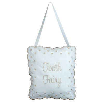 Marcela Linen Tooth Fairy Sign Pillow: Pink - Persnickety Shop