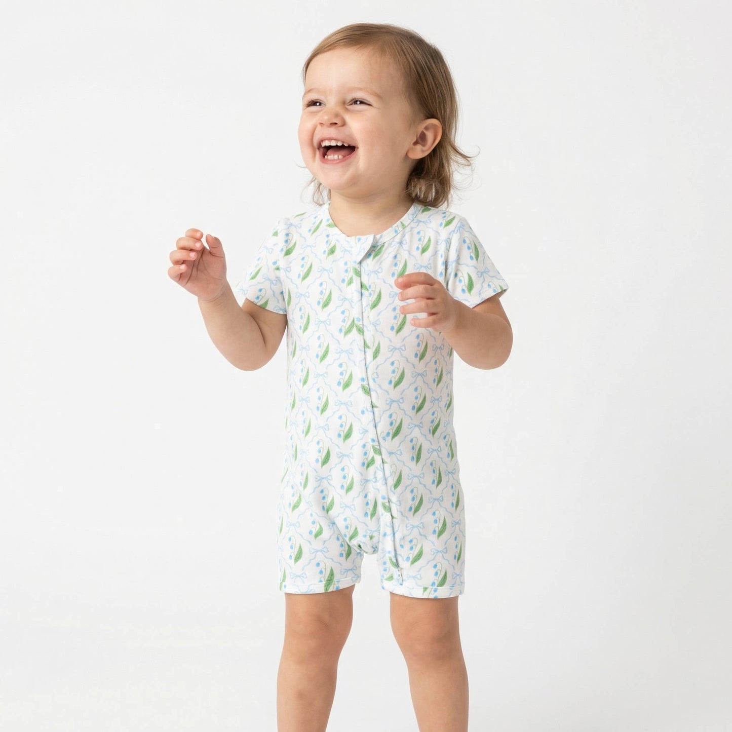 Bluebell Bows Short Sleeve & Shorts Bamboo Sleeper
