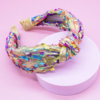 Kids Knot Headband - Confetti Hair Accessories for Girls: Gold - Persnickety Shop