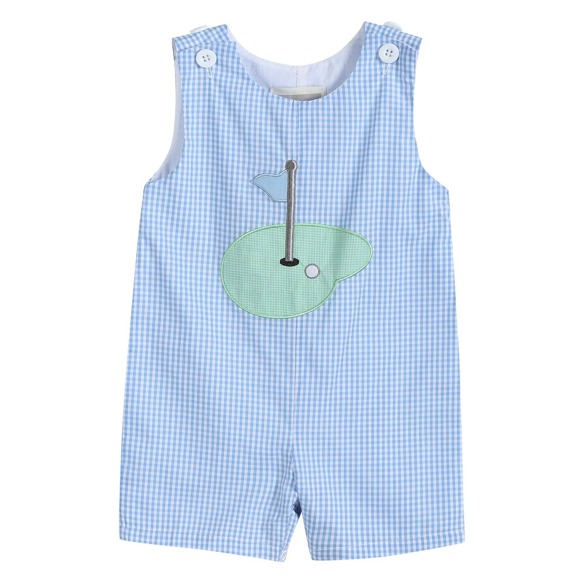 Blue Gingham Golf Hole Shortall Jon Jon