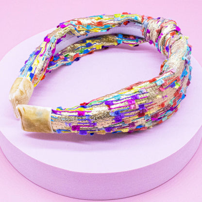 Kids Knot Headband - Confetti Hair Accessories for Girls: Gold - Persnickety Shop