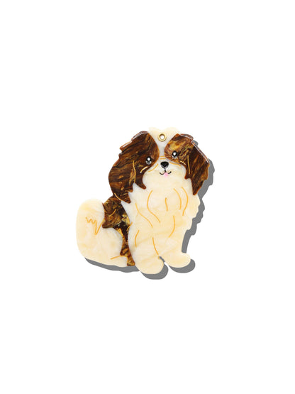 Hand-painted Shih Tzu Pup Compact Mirror | Eco-Friendly