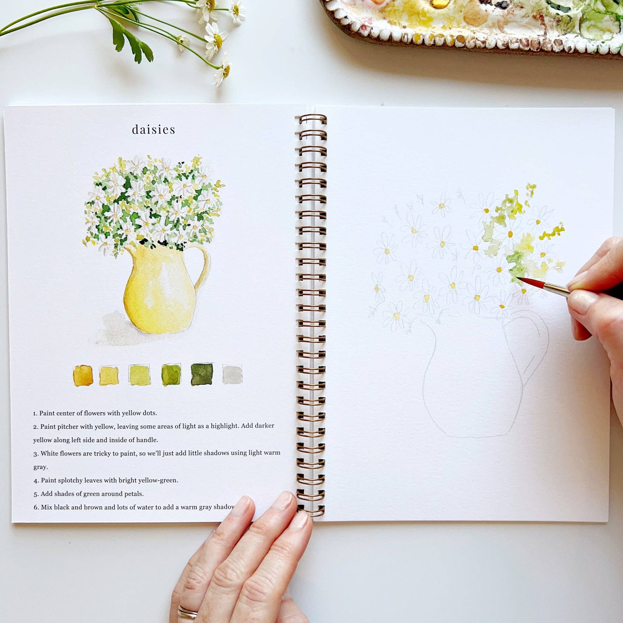 Flowers watercolor workbook - Persnickety Shop