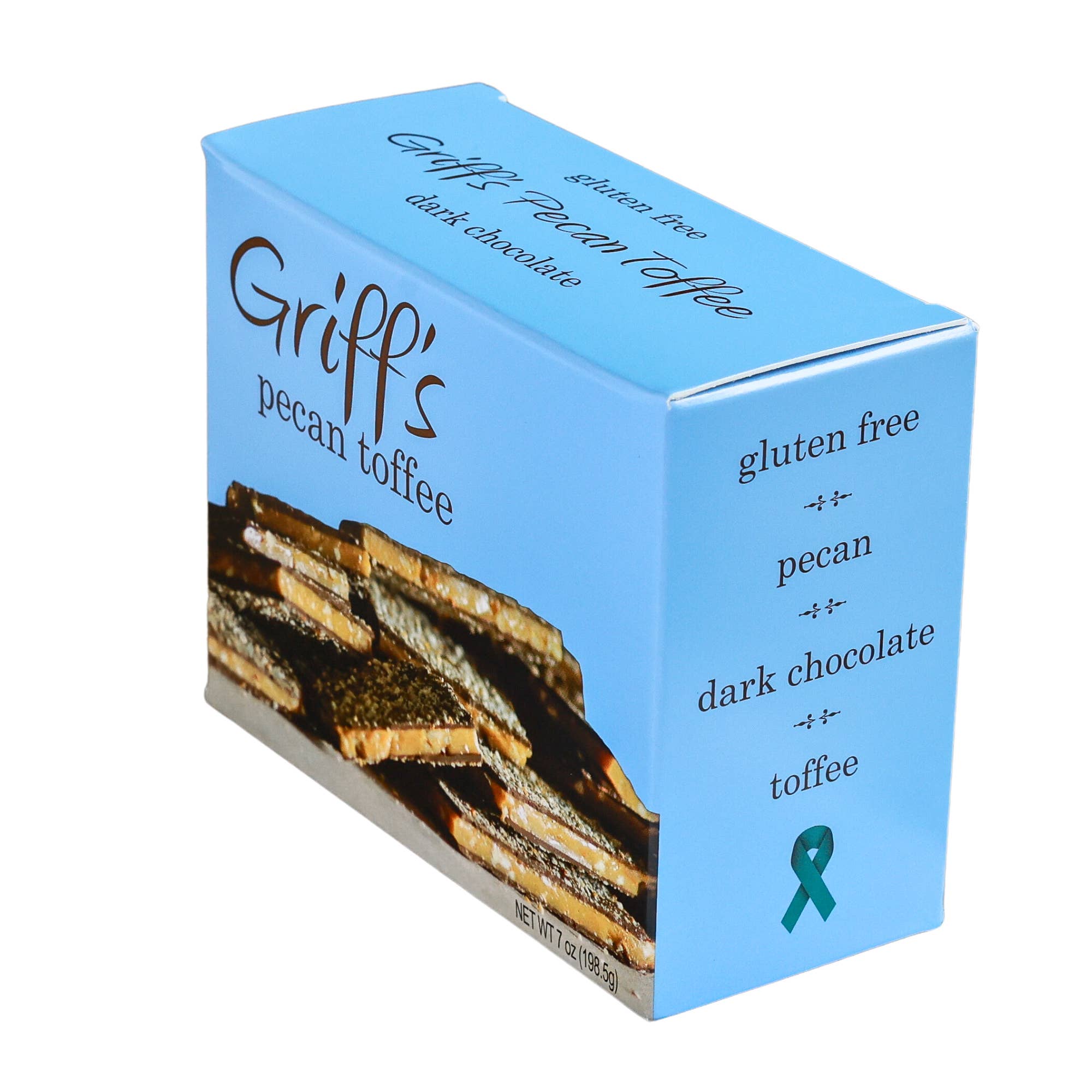 Griff's Pecan Toffee - 7oz Dark Chocolate Toffee - Persnickety Shop