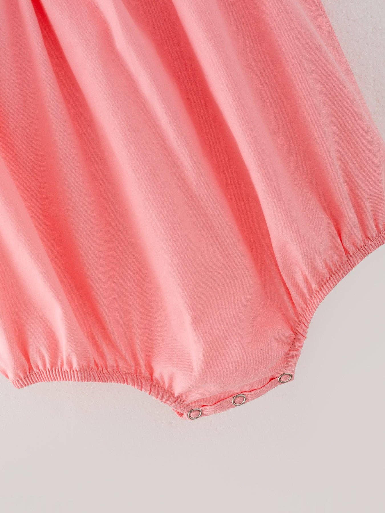 CORAL Smocked Church Christ Bishop Christening Girls Romper: 3M - Persnickety Shop