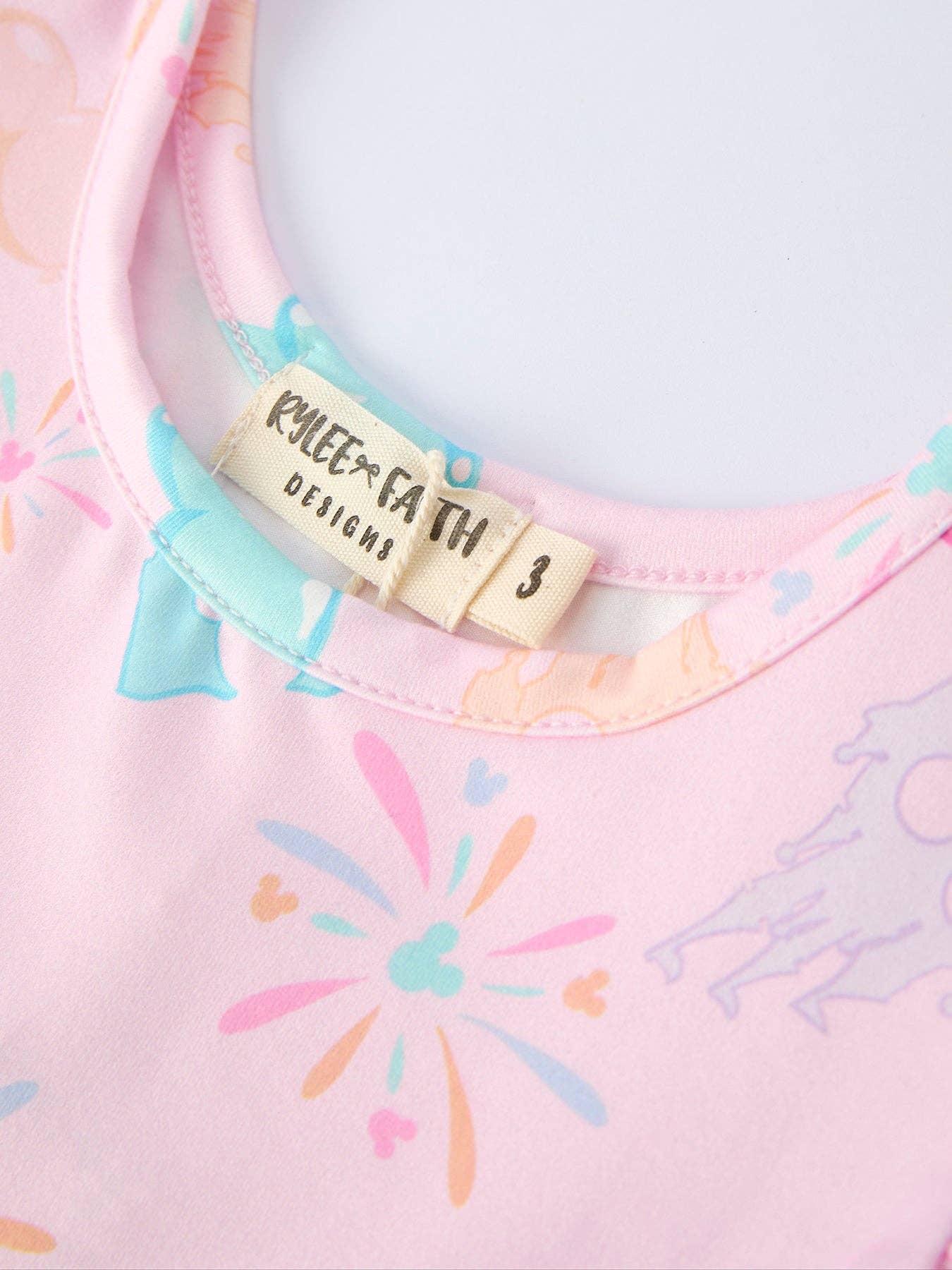 Spring Pink Theme Park Print Girls Twirl Dress: 4 - Persnickety Shop