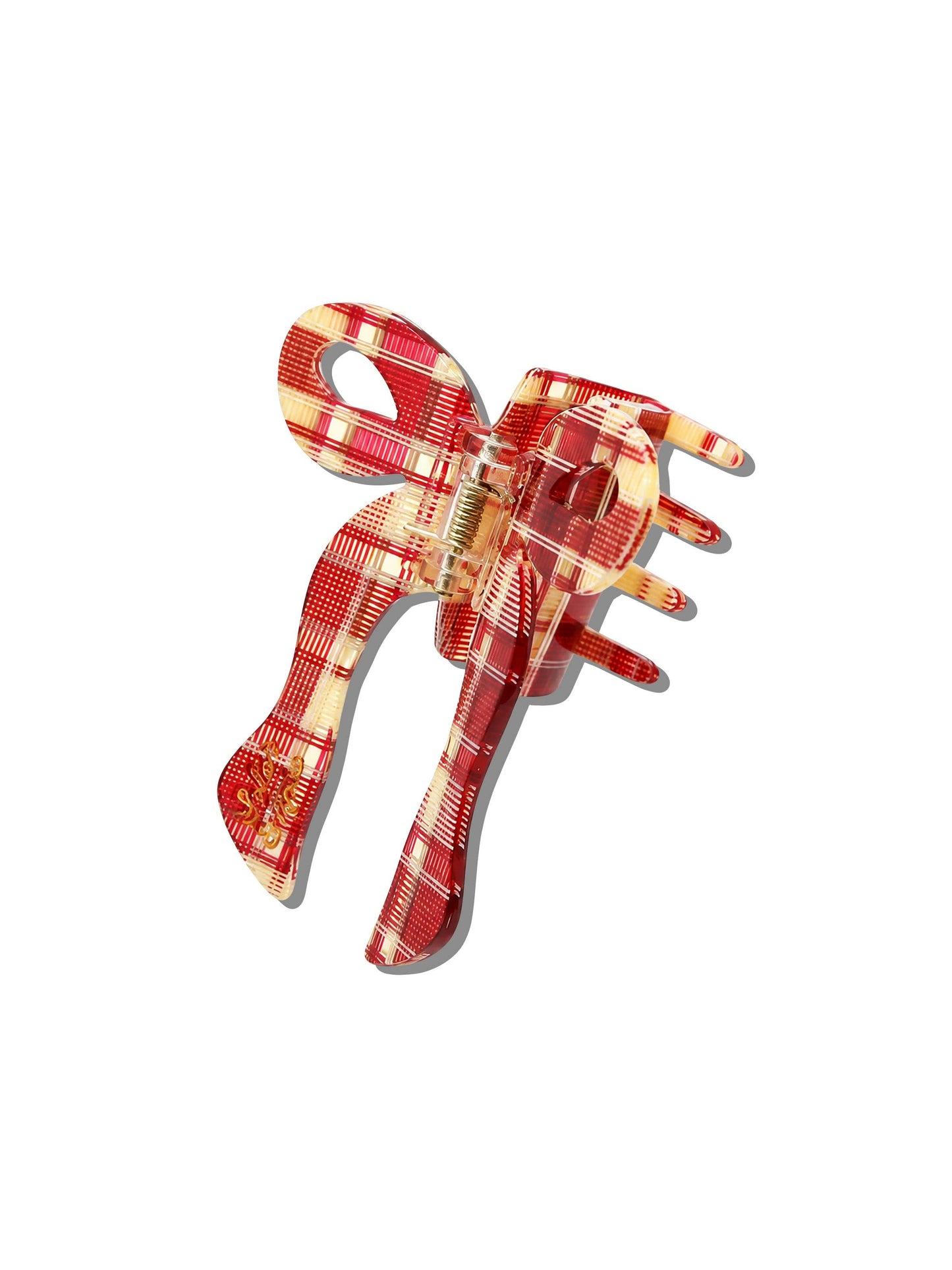 Hand-painted Coquette Bow Claw Hair Clip | Eco-Friendly: White