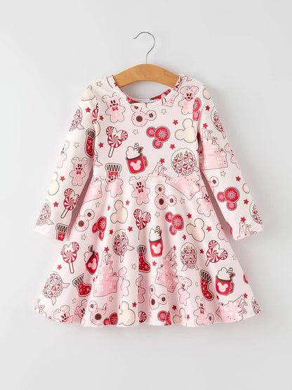 Christmas Sweet Holiday Cheer: Gingerbread and Candy Dress for Toddlers Girls: 2 - Persnickety Shop