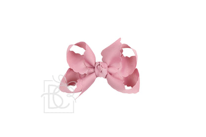 SCALLOPED EDGE BOW: Powder Mint / 5.5" Extra Large - 2.25" Ribbon on Alligator Clip