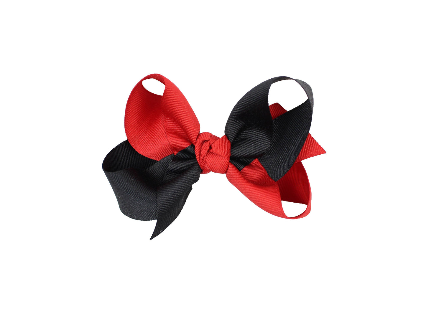 COLLEGIATE CRISSCROSS BOWS: WHITE/ CRANBERRY / 6.5" JUMBO