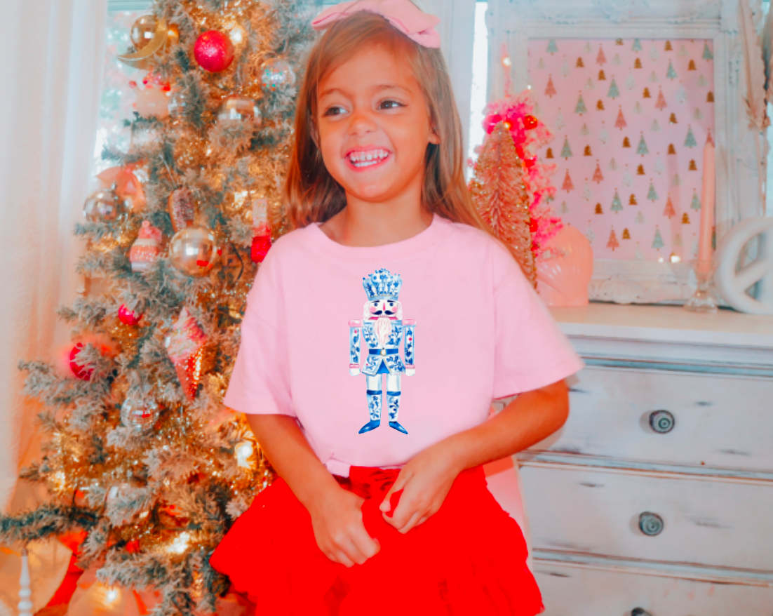 YOUTH Preppy Chinoiserie Nutcracker Tee Kids Christmas  : YOUTH L - Persnickety Shop