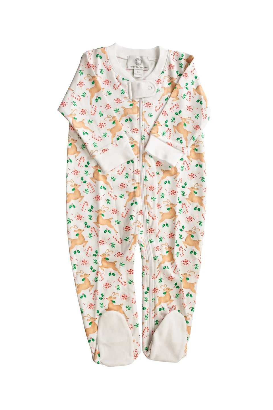 The Proper Peony Prancer Footed Zipper PJ