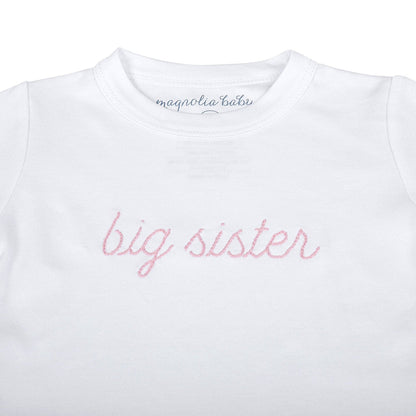 Big Sister Embroidered Long Pajamas: 4T - Persnickety Shop