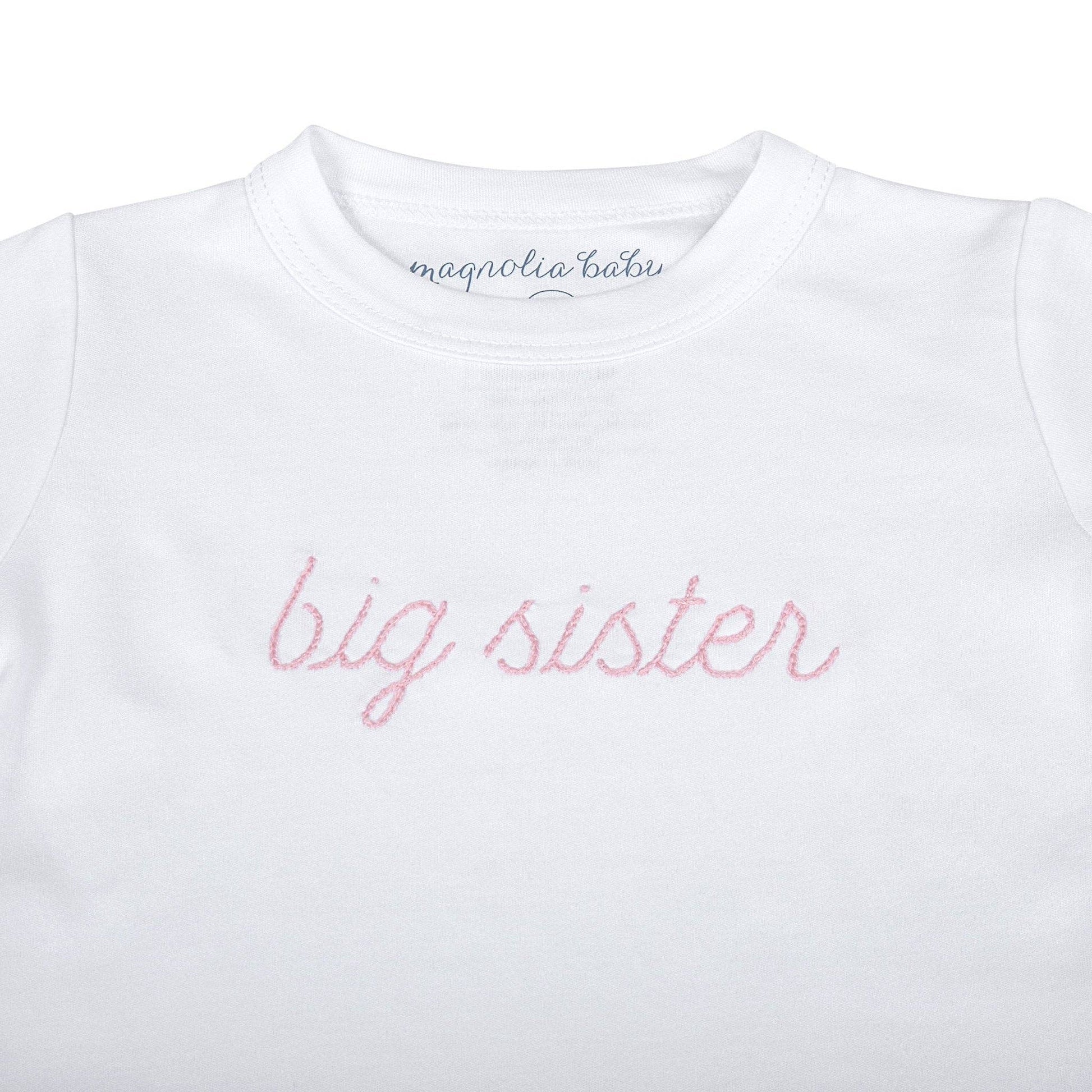 Big Sister Embroidered Long Pajamas: 9/12M - Persnickety Shop