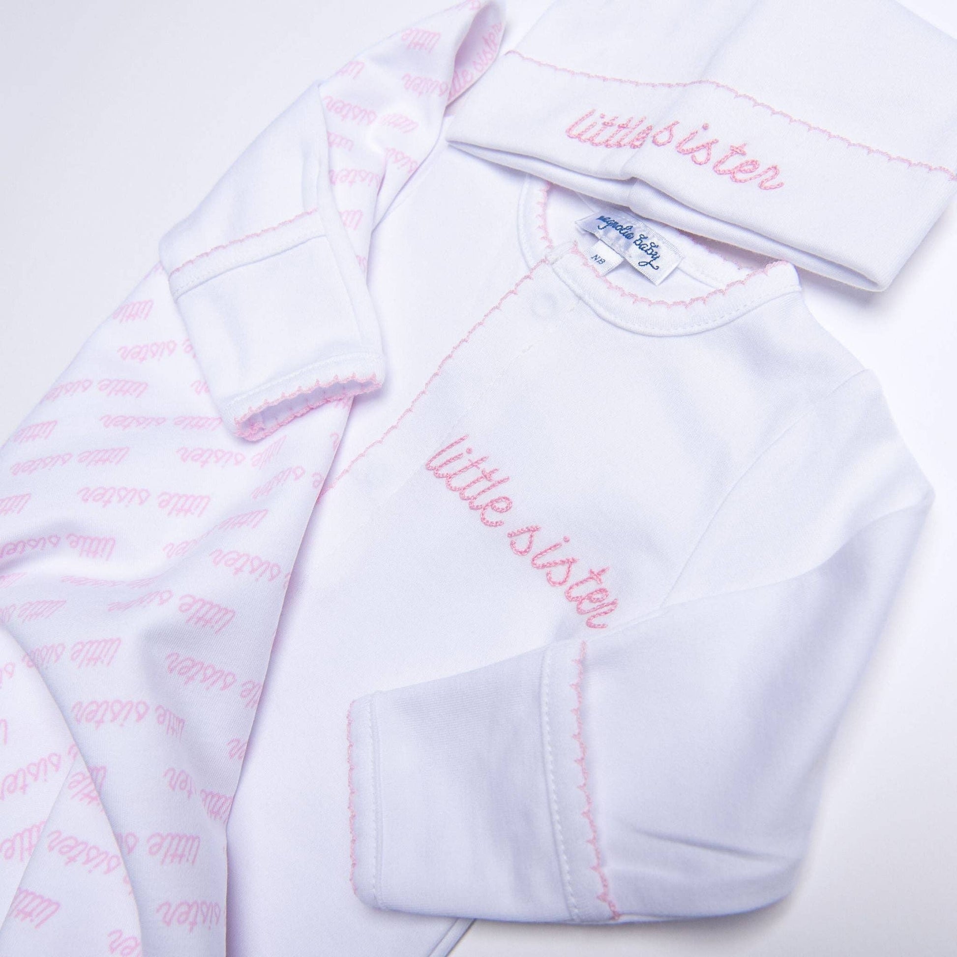 Little Sister Embroidered Converter: 3 Months - Persnickety Shop