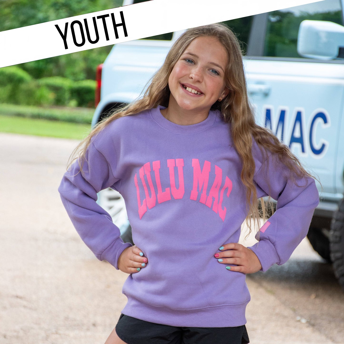 KD-SW-1007 PURPLE/PINK PUFF: PURPLE/PINK / Youth Small