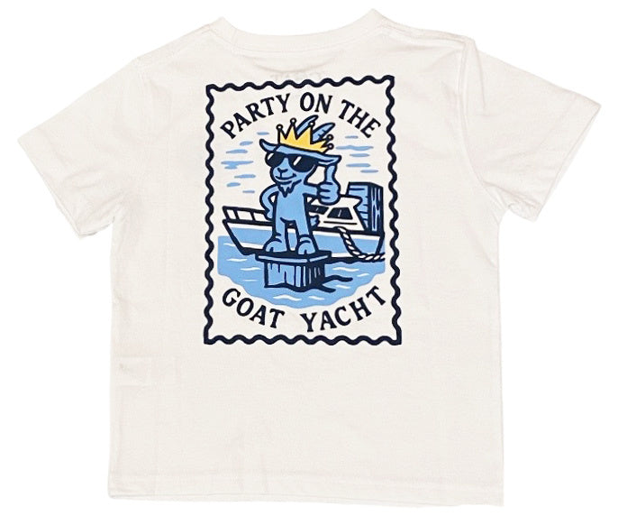Goat Party on the GOAT Yacht T-shirt: White - Persnickety Shop