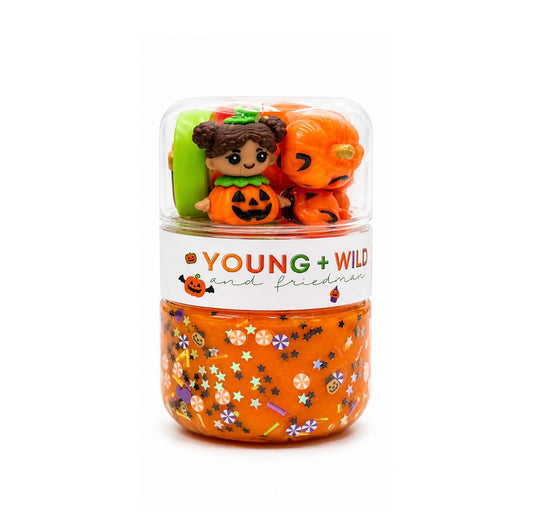 *PRE ORDER* Grab & Go Dough Jar - Jack-O-Lantern - WS - Young Wild & Friedman
