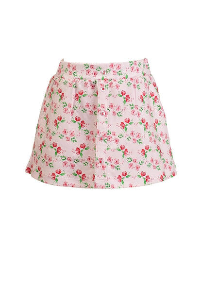 The Proper Peony Zinnia Blooms Scallop Skort