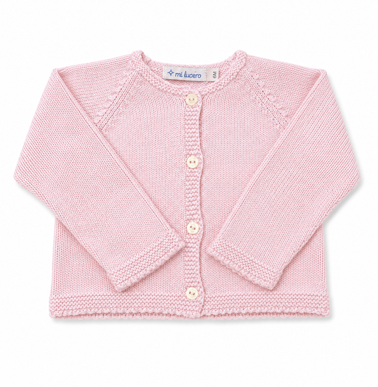Mi Lucero Four Button Cardigan Pink