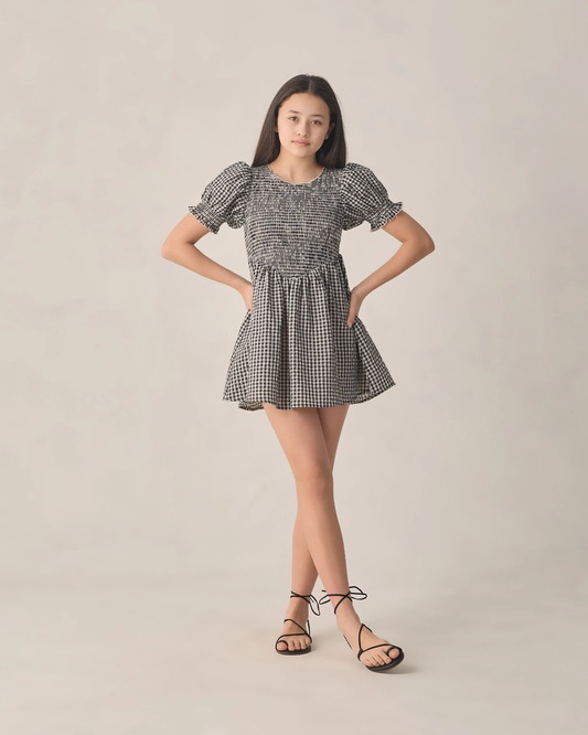 RYLE + CRU TEEN LOUISE DRESS BLACK CHECK - Persnickety Shop