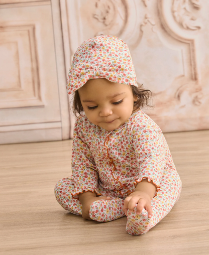Kissy Kissy Fall Floral Garden Floral Zip Footie