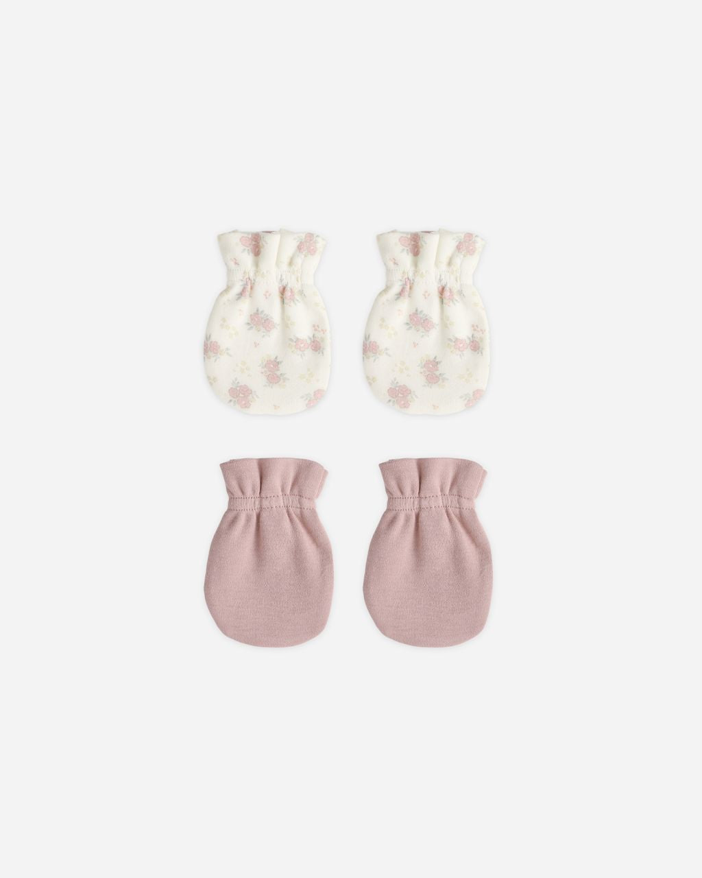 No Scratch Mittens Set || Mauve, Flower Field - Persnickety Shop