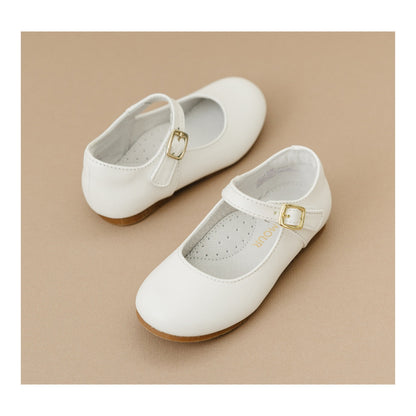 L'Amour Rebecca Dressy Flat Pearlized White - Persnickety Shop