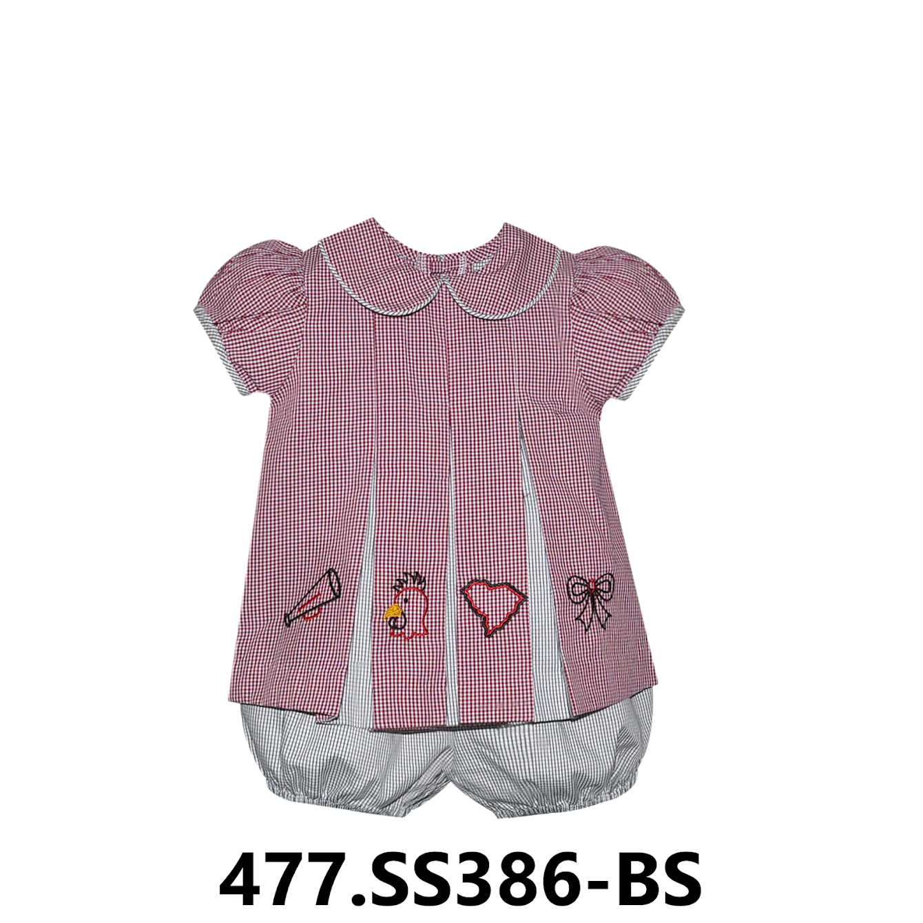 Gamecock Black/Garnet 4  Logos Bloomer Set