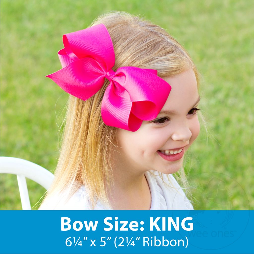 King Classic Grosgrain Hair Bow (Plain Wrap)